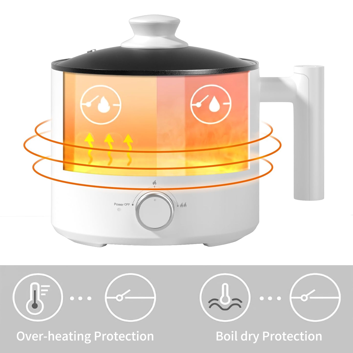 Olla Eléctrica Food Party Hot Pot – 1,8 L, Cocción de Fideos y Fondue, 220 V