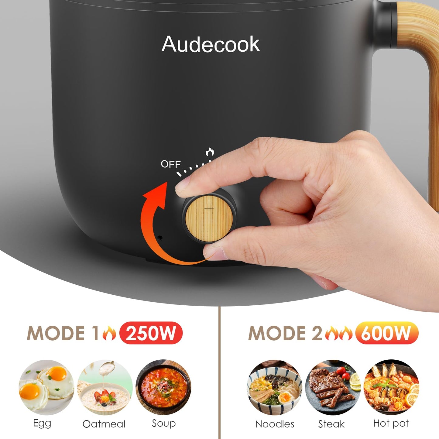Olla eléctrica multifuncional portátil 1.5L con revestimiento antiadherente – Ideal para ramen, sopas, fideos y más