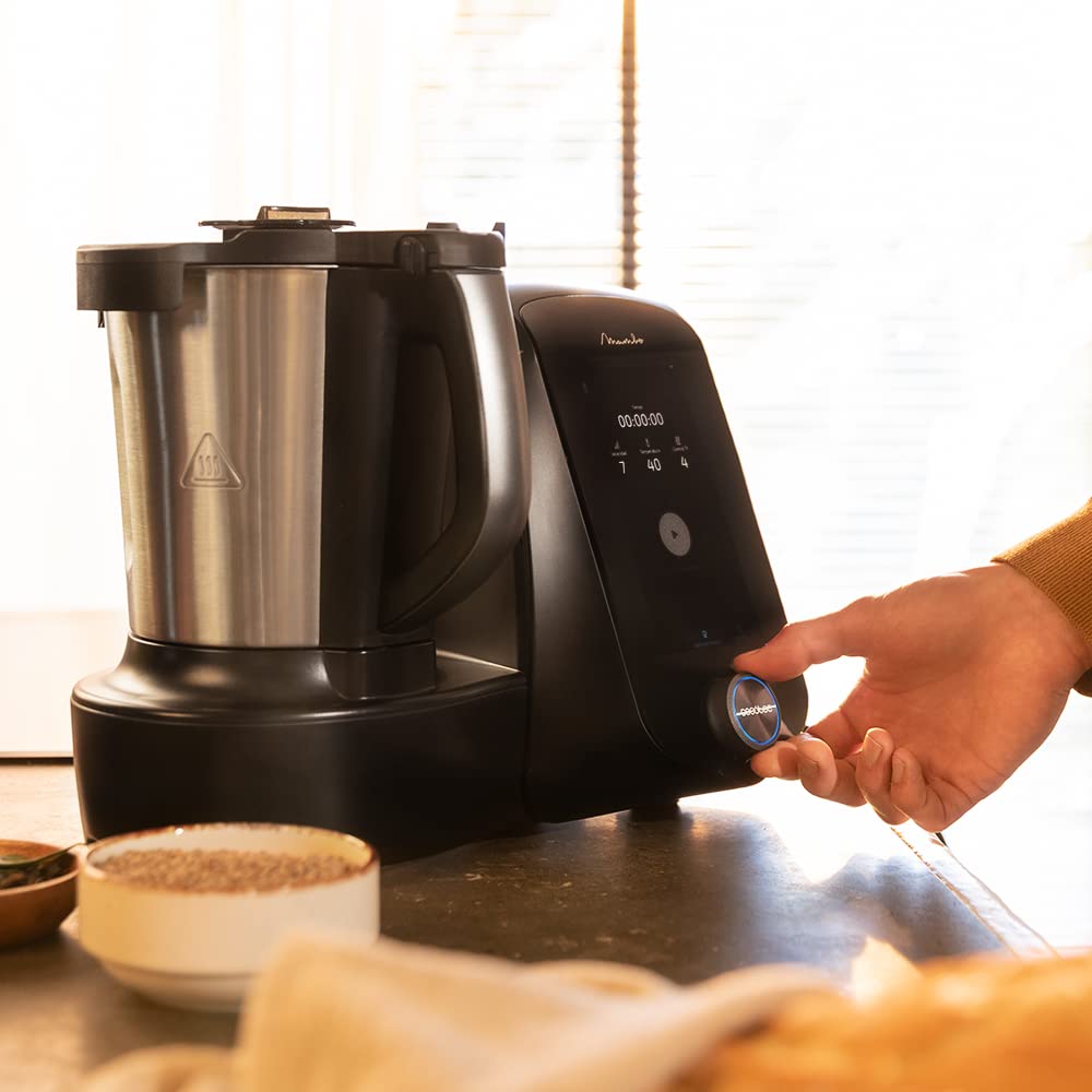 Procesador de alimentos multifunción Cecotec Mambo 12090 Habana. 1700 W, 30 funciones, báscula de cocina, pantalla táctil, bol de acero inoxidable y bol de cerámica aptos para lavavajillas, 3,3 litros.