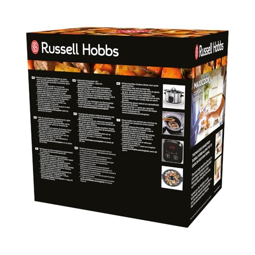 Slow Cooker Russell Hobbs Maxicook – 6 L, Temporizador Programable, Función Mantener Caliente