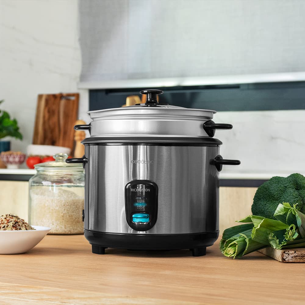 Arrocera Cecotec RiceFusion 7000 Inox – 1,8 L, 700 W, 10 Porciones, Acero Inoxidable