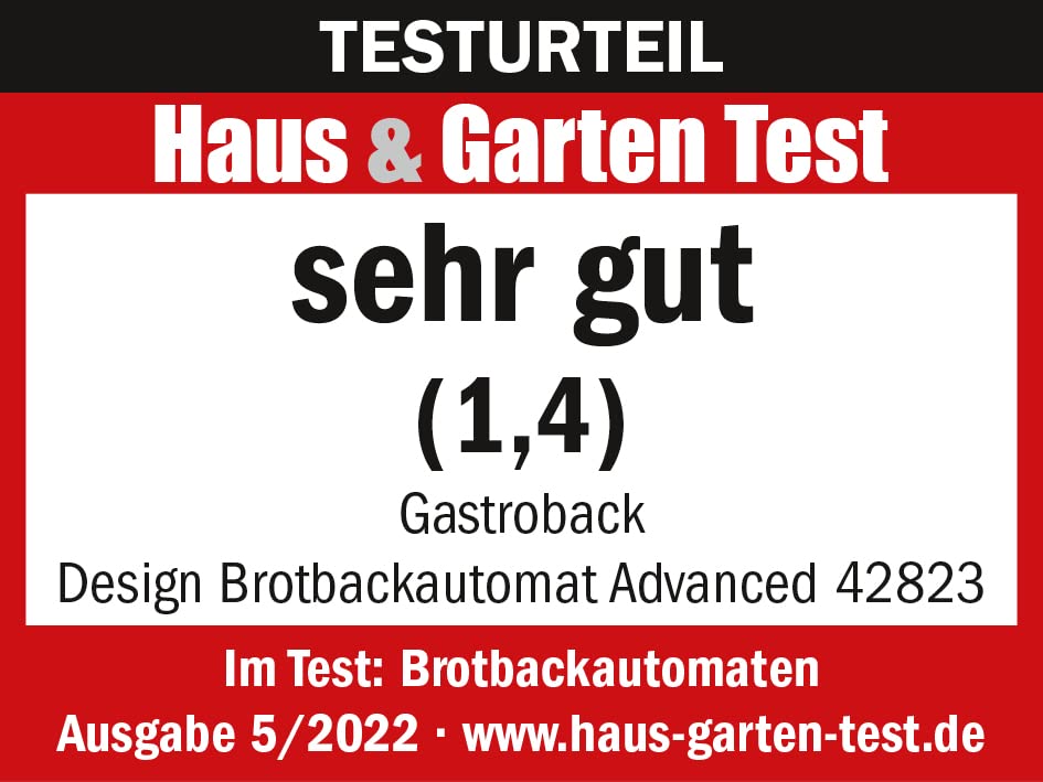 Panificadora Gastroback Advance – 18 Programas, Función Yogur, Acero Inoxidable