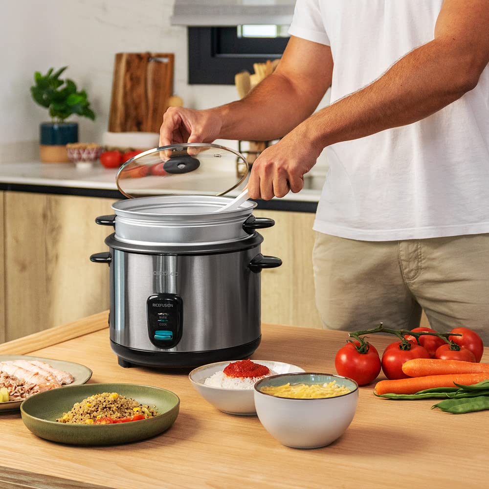Arrocera Cecotec RiceFusion 7000 Inox – 1,8 L, 700 W, 10 Porciones, Acero Inoxidable
