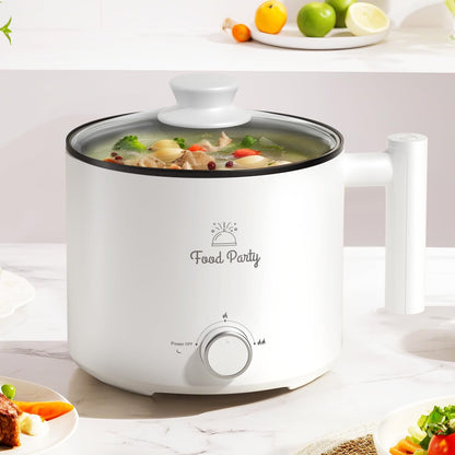 Olla Eléctrica Food Party Hot Pot – 1,8 L, Cocción de Fideos y Fondue, 220 V