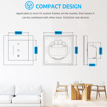 SMARTERCURRY Interruptor de Persiana Inteligente Wi-Fi [6.1 Gen] – Control de LED y Temporizador, Con Protección Infantil, Compatible con Alexa y Google, Pack de 4 | Blanco