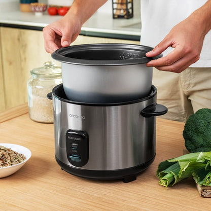 Arrocera Cecotec RiceFusion 7000 Inox – 1,8 L, 700 W, 10 Porciones, Acero Inoxidable