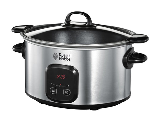 Slow Cooker Russell Hobbs Maxicook – 6 L, Temporizador Programable, Función Mantener Caliente