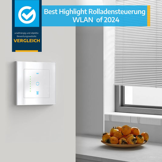 SMARTERCURRY Interruptor de Persiana Inteligente Wi-Fi [6.1 Gen] – Control de LED y Temporizador, Con Protección Infantil, Compatible con Alexa y Google, Pack de 4 | Blanco