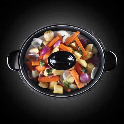 Slow Cooker Russell Hobbs Maxicook – 6 L, Temporizador Programable, Función Mantener Caliente