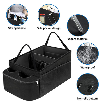 Organizador de coche BYZESTY para asiento de pasajero con portavasos