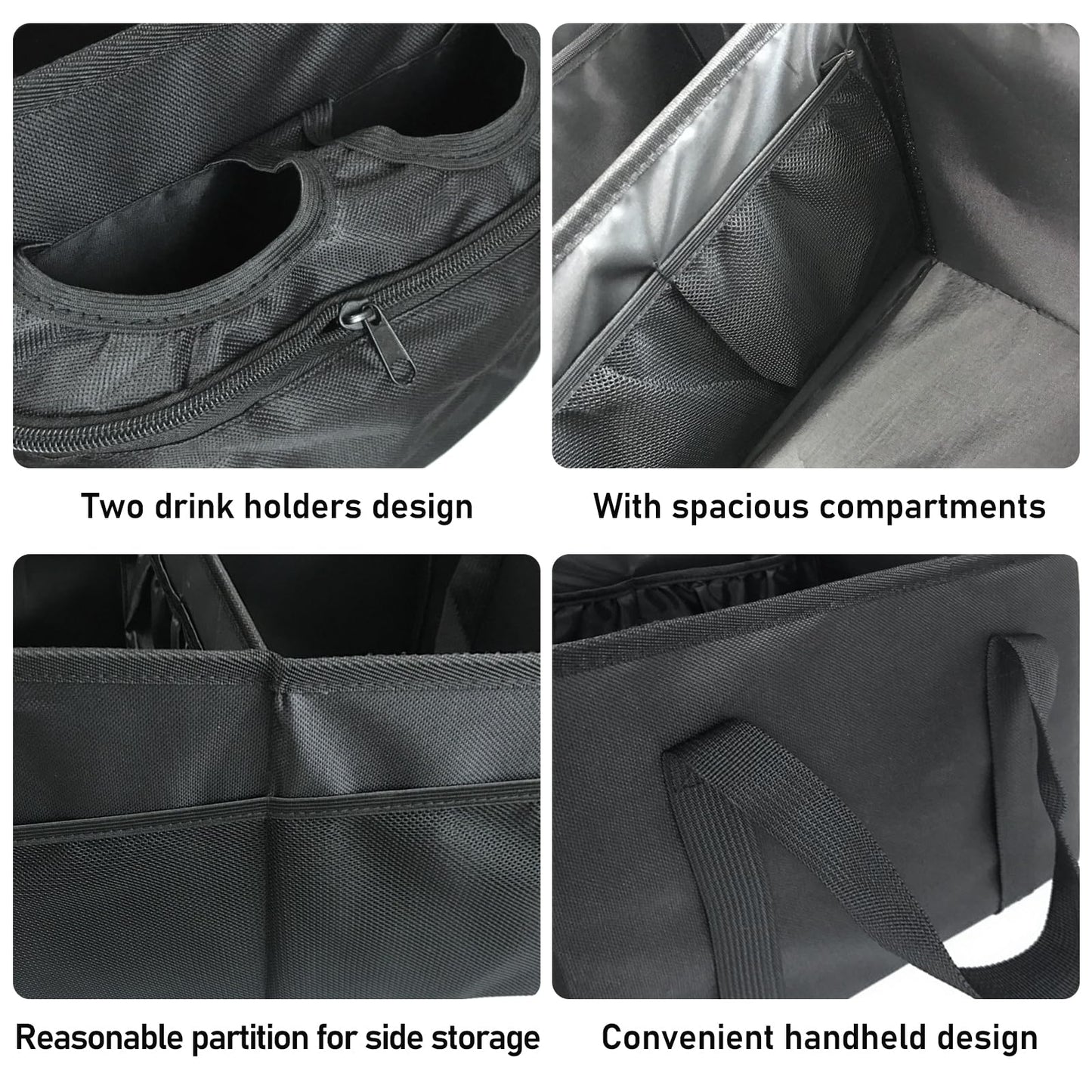 Organizador de coche BYZESTY para asiento de pasajero con portavasos