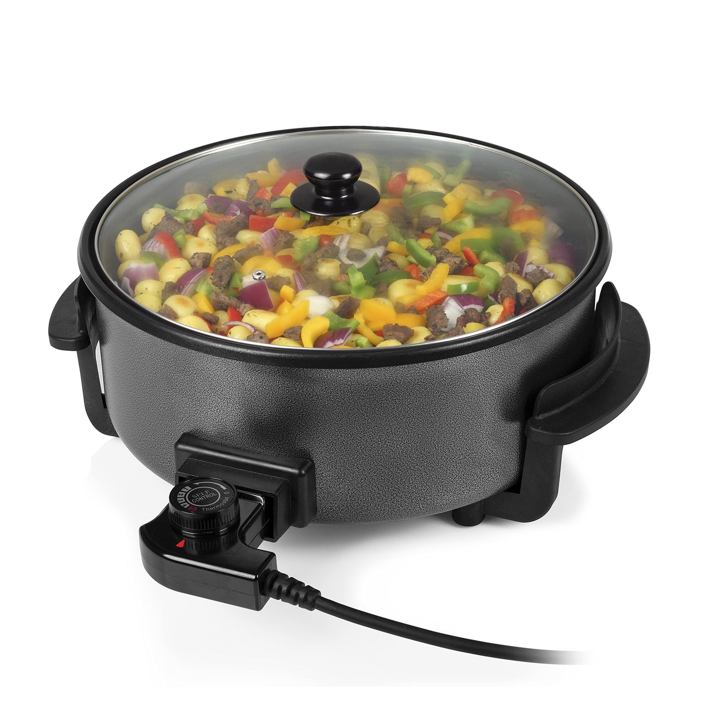Sartén Eléctrica XL Tristar 30 cm – 5 L, 1500 W, Termostato Ajustable, Negro