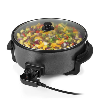 Sartén Eléctrica XL Tristar 30 cm – 5 L, 1500 W, Termostato Ajustable, Negro