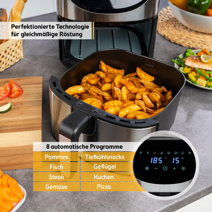 Freidora de Aire TZS First Austria – 5,8 L, 1700 W, 8 Programas, Control Digital