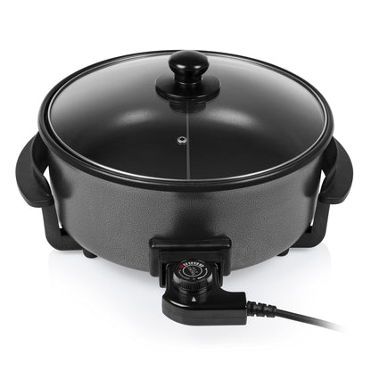 Sartén Eléctrica XL Tristar 30 cm – 5 L, 1500 W, Termostato Ajustable, Negro