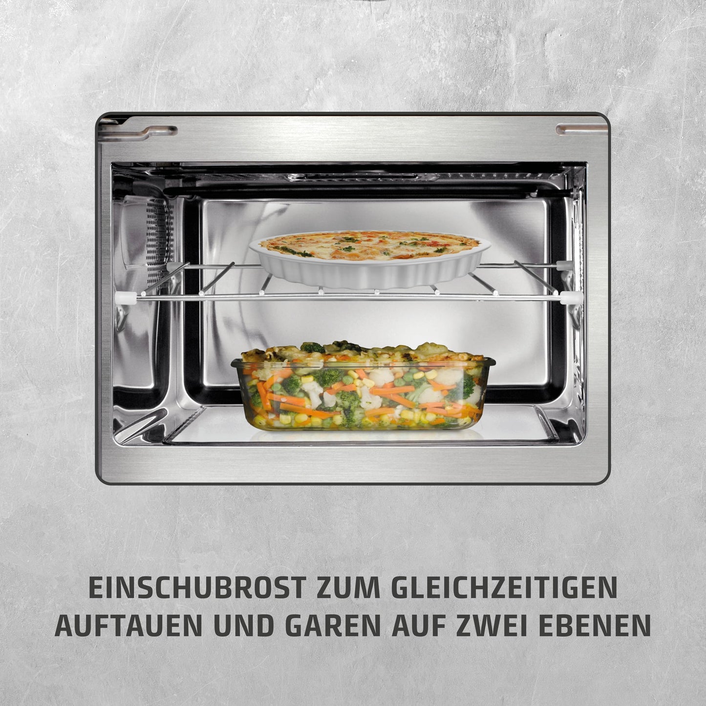 Horno Microondas 2 en 1 CASO MG20 con Función Grill – 20 L, 900 W, Acero Inoxidable, Base Cerámica