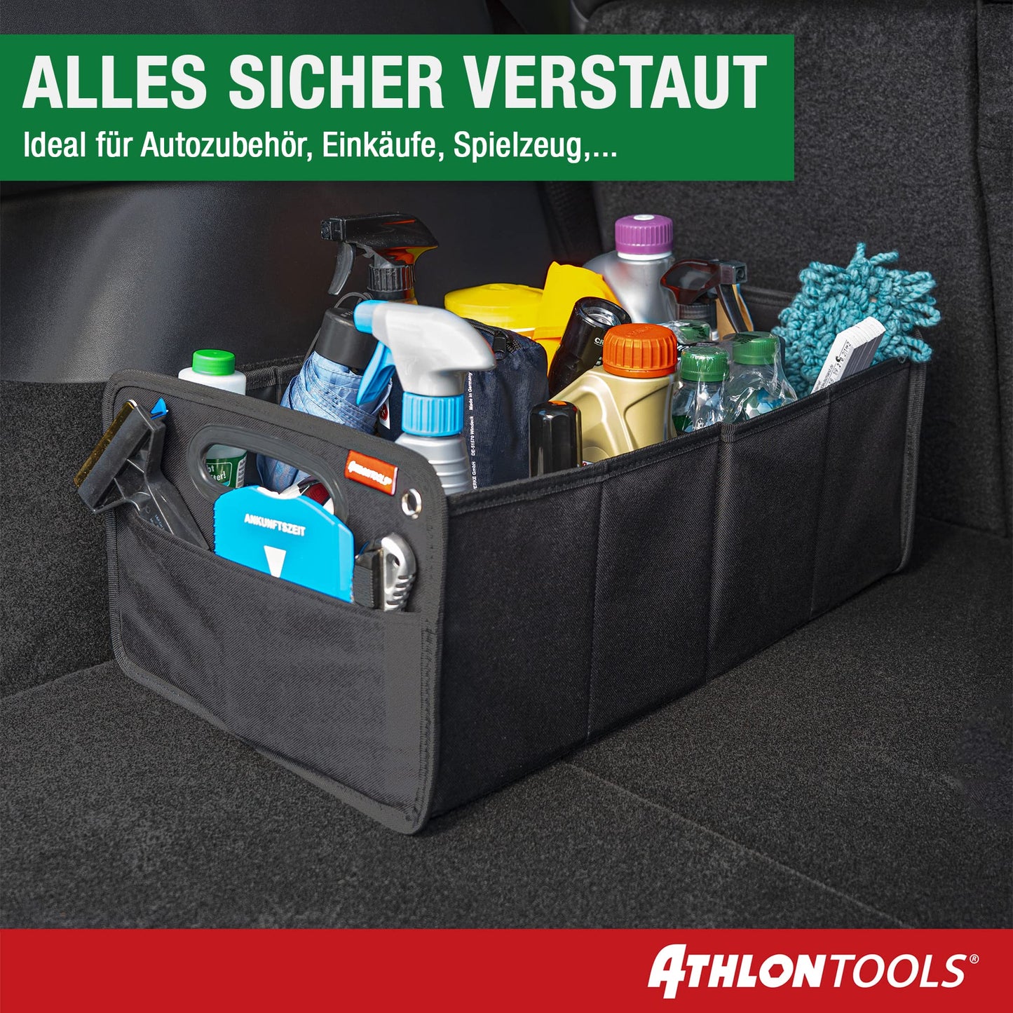 Bolsa de maletero plegable ATHLON TOOLS con velcro antideslizante